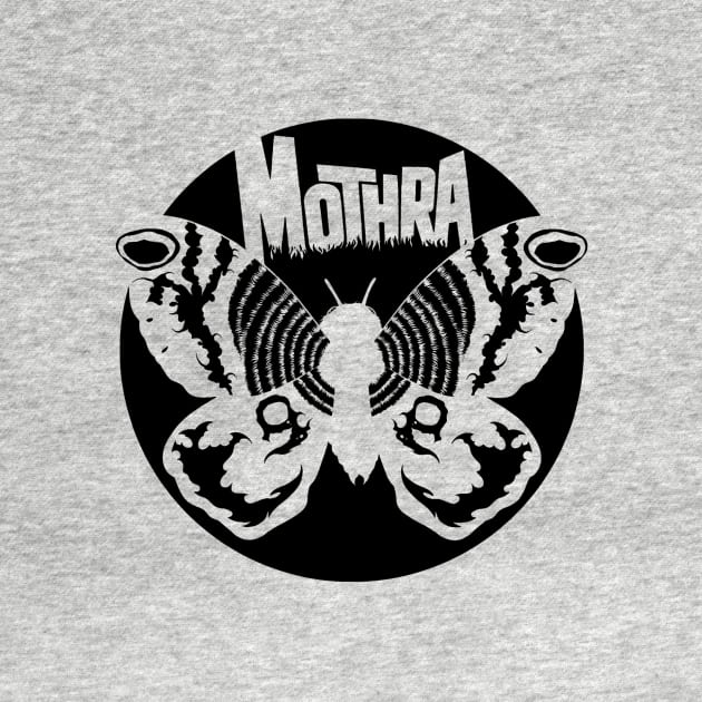 Mothra Circle (Black) by Nerdology